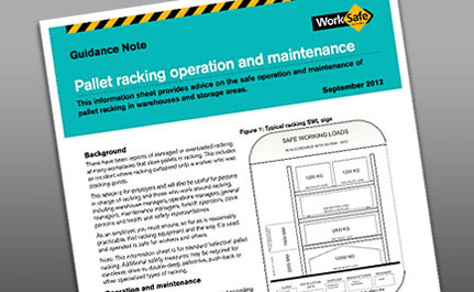 SWL Pallet Racking Guidance Note