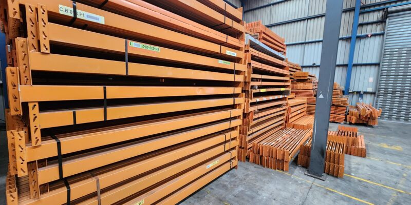 Warehouse storing used Colby pallet racking.
