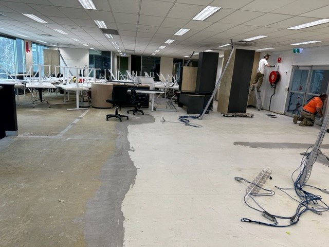 Office in the process of getting a fit-out.