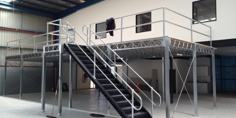 A mezzanine in a warehouse.